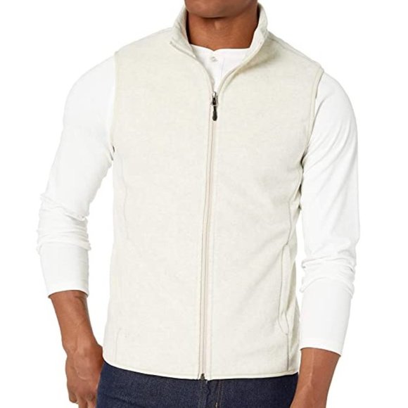 Amazon Essentials Jackets & Coats Oatmeal Fullzip Polar Fleece Vest